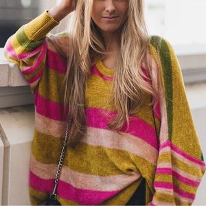 Free People Multicolor Striped Sweater
